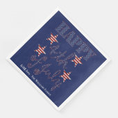 Glückwunsch 4. Juli US Flagge Typografie Serviette (Ecke)