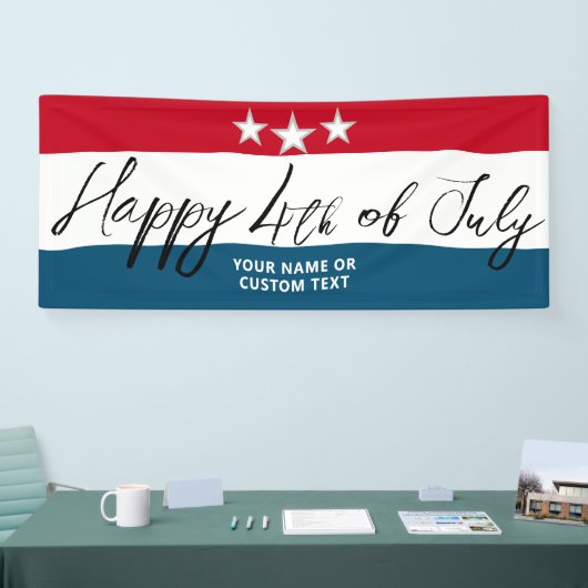 Glückwunsch 4. Juli US Flagge Wiedersehen Banner (Messe)