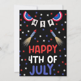 Glückwunsch 4. Juli USA Unabhängigkeitstag Feier Karte