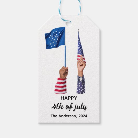 Glückwunsch 4. Juli USA Unabhängigkeitstag Geschenkanhänger (Vorderseite)