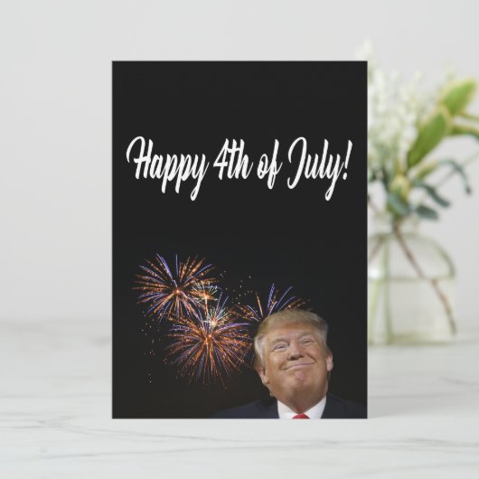 Glückwunsch 4. Juli von Donald Trump Karte (Stehend Vorderseite)