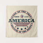 Glückwunsch 4. Juli Wandteppich (Vorderseite)