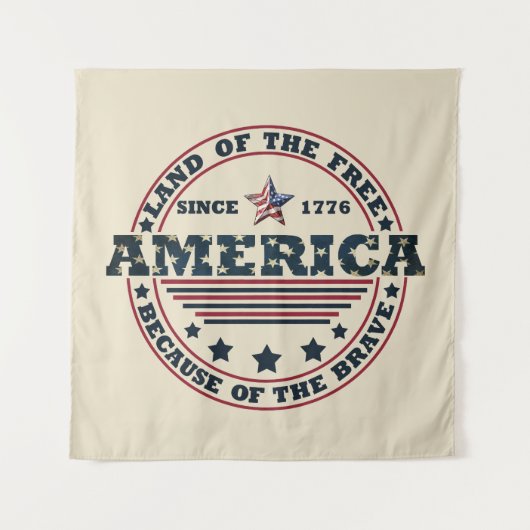 Glückwunsch 4. Juli Wandteppich (Vorderseite)