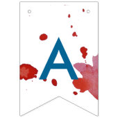 Glückwunsch 4. Juli Watercolor Patriotic Wimpelkette (Zweite Fahne)