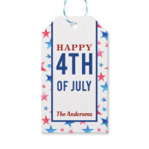 Glückwunsch 4. Juli Watercolor Red Blue Stars