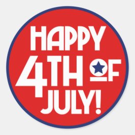 Glückwunsch 4. Juli Wortart Party Aufkleber