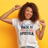 Glückwunsch 4. july Amerika Feuerwerk T-Shirt