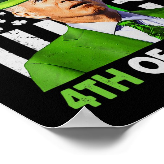 Glückwunsch 4. Osterspass Joe St Patricks Day Lepr Poster (Ecke)