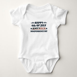 Glückwunsch 4. Tag der Unabhängigkeit Amerikas Baby Strampler