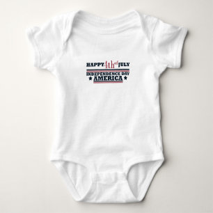 Glückwunsch 4. Tag der Unabhängigkeit Amerikas Baby Strampler
