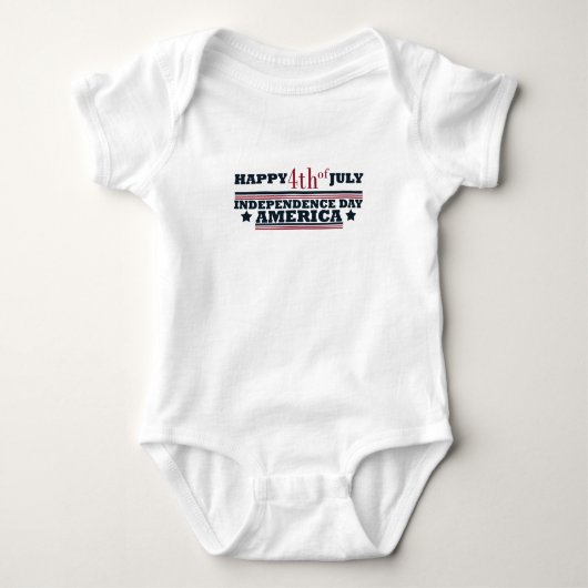Glückwunsch 4. Tag der Unabhängigkeit Amerikas Baby Strampler (Vorderseite)