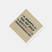 Glückwunsch 4. Tag der Unabhängigkeit Amerikas Serviette (Ecke)