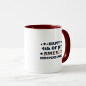 Glückwunsch 4. Tag der Unabhängigkeit Amerikas Tasse (VorderseiteRechts)
