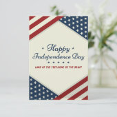 Glückwunsch 4. Tag der vollen Unabhängigkeit Dankeskarte (Stehend Vorderseite)