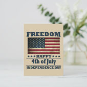 Glückwunsch 4. Tag der vollen Unabhängigkeit Postkarte (Stehend Vorderseite)