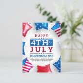 Glückwunsch 4. Tag der vollen Unabhängigkeit Postkarte (Stehend Vorderseite)