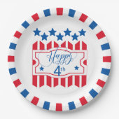 Glückwunsch 4. US Flagge ID138 Pappteller (Vorderseite)