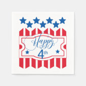 Glückwunsch 4. US Flagge ID138 Serviette (Vorderseite)