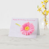 Glückwunsch 5. Hochzeit Jahrestag Pink Daisy Karte (Gelbe Blume)