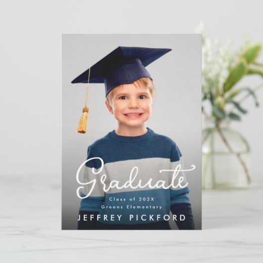 Glückwunsch 5. Klasse Grundschule Foto Ankündigung (Stehend Vorderseite)