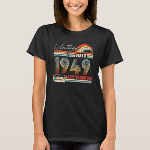 Glückwunsch 73. Geburtstag Vintag Juli 1949 73 Jah T-Shirt