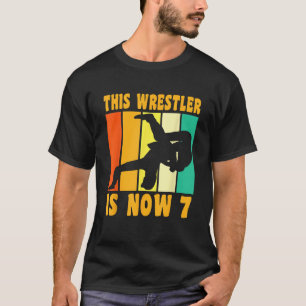 Glückwunsch 7 Geburtstag 7 Jahre Vintager Wrestlin T-Shirt