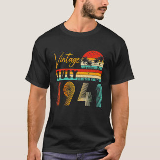 Glückwunsch 80. Geburtstag Vintag Juli 1941 80 Jah T-Shirt