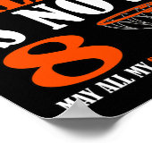 Glückwunsch 8. Geburtstag 8 Jahre alter Basketball Poster (Ecke)