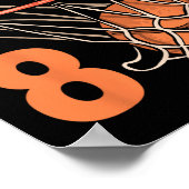 Glückwunsch 8. Geburtstag 8 Jahre alter Basketball Poster (Ecke)