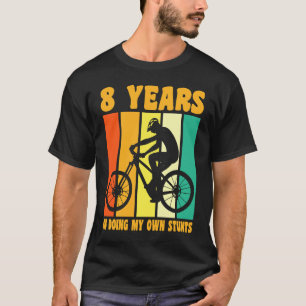 Glückwunsch 8. Geburtstag 8 Jahre Altes Radfahren T-Shirt