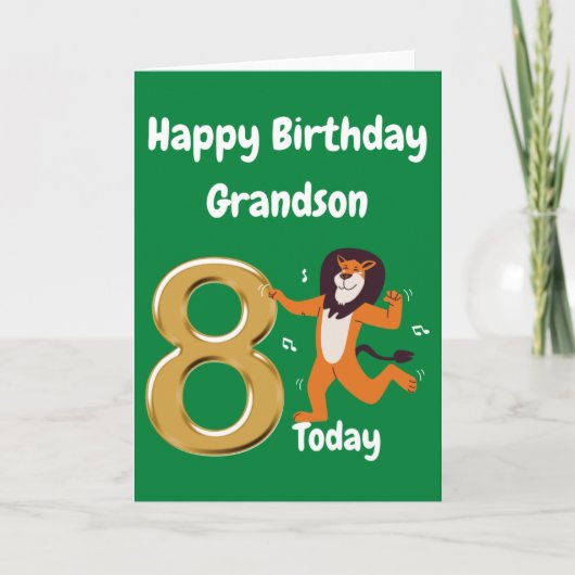 Glückwunsch 8. Geburtstag Grandson Karte (Vorderseite)