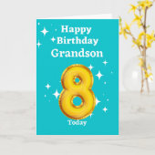 Glückwunsch 8. Geburtstag Grandson Karte (Gelbe Blume)