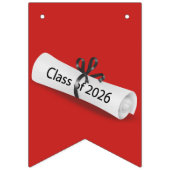 GLÜCKWUNSCH Abschluss 2025 Weißdiplom Wimpelkette (Zweite Fahne)