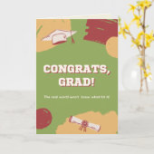 Glückwunsch Abschluss Card Karte (Gelbe Blume)