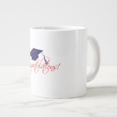 Glückwunsch Abschluss, dass Jumbo-Tasse (Vorderseite Rechts)