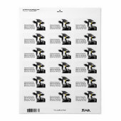 Glückwunsch Abschluss Funny Cow in Cap Adressaufkleber (Vorne)