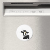 Glückwunsch Abschluss Funny Cow in Cap Magnet (In Situ (Geschirrspüler))