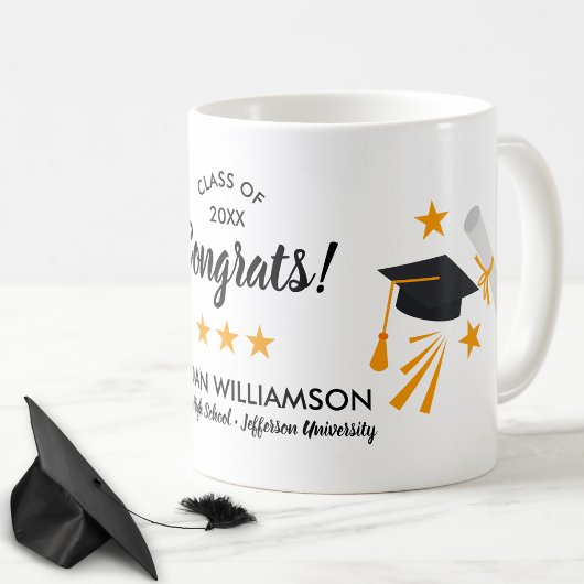 Glückwunsch Abschluss Grad Grad Grad Grad Name Kla Kaffeetasse