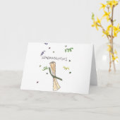 Glückwunsch-Abschluss Karte (Gelbe Blume)