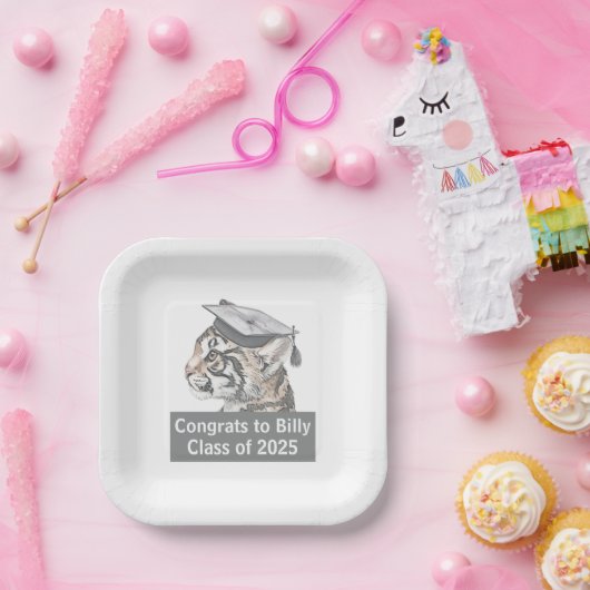 Glückwunsch Abschluss Personalisiert Pappteller (Party)