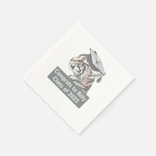 Glückwunsch Abschluss Personalisiert Serviette (Ecke)