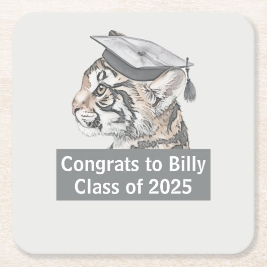 Glückwunsch Abschluss Rechteckiger Pappuntersetzer (Vorderseite)