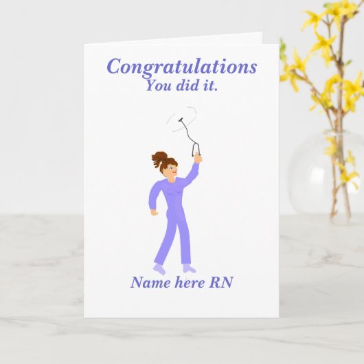 Glückwunsch-Abschluss-registrierte Karte (Gelbe Blume)