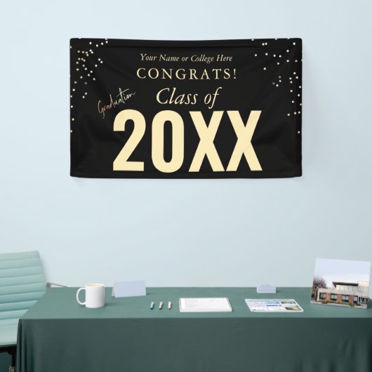 Glückwunsch Abschluss Uni Schulname Banner (Messeveranstaltung)