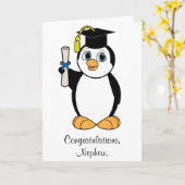 Glückwunsch-Abschlusskundengerechter Penguin Karte (Gelbe Blume)