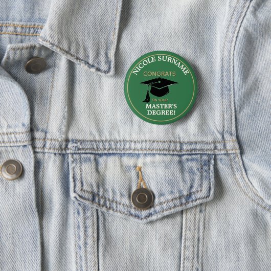 Glückwunsch, Absolvent! Benutzerdefinierter Master Button (Beispiel)