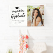 Glückwunsch Absolvent Brush Script Foto Banner (Insitu)