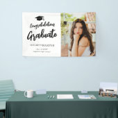 Glückwunsch Absolvent Brush Script Foto Banner (Messeveranstaltung)