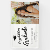 Glückwunsch Absolvent Brush Script Foto Banner (Vertikal)