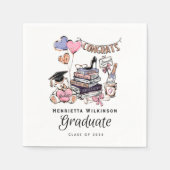 Glückwunsch Absolvent Bücher und Sprudel Design Se Serviette (Vorderseite)